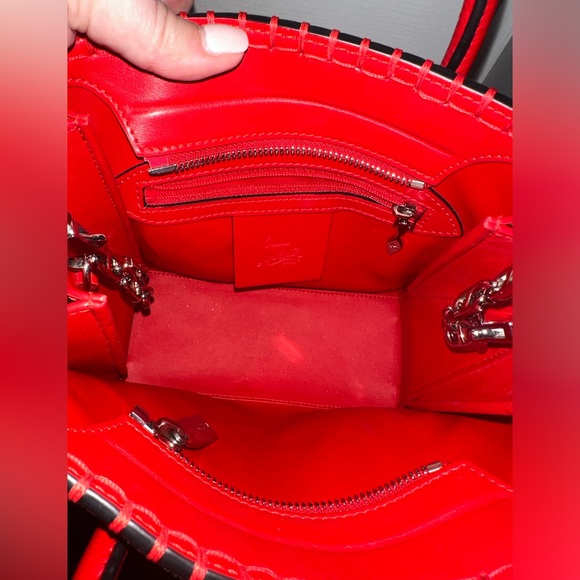 Christian Louboutin Paloma Tote Whipstitch Leather and Suede Mini - Picture 9 of 12